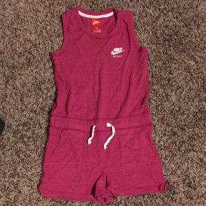 Girls pink Nike romper, size 6X
